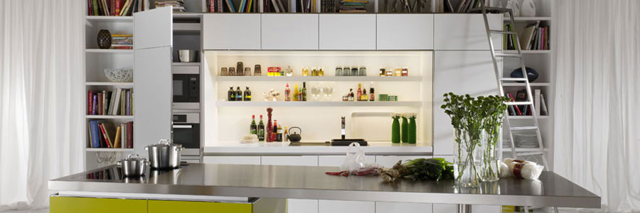 Les cuisines haut de gamme font bibliothèques