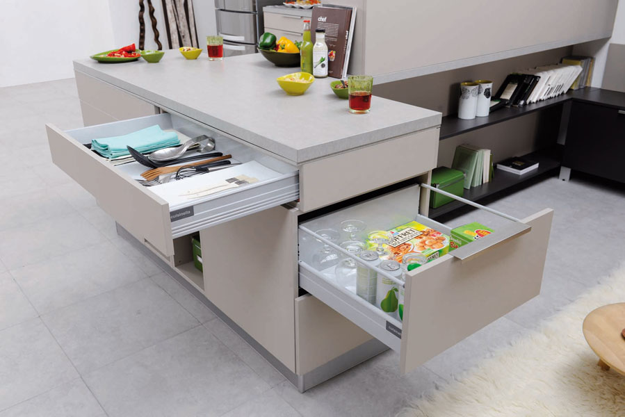 Concept Confluence : TREND - Taupe Mat Ligne « Les Tentations » de Cuisinella Concept Confluence : TREND - Taupe Mat Ligne « Les Tentations » de Cuisinella-cuisine équipée