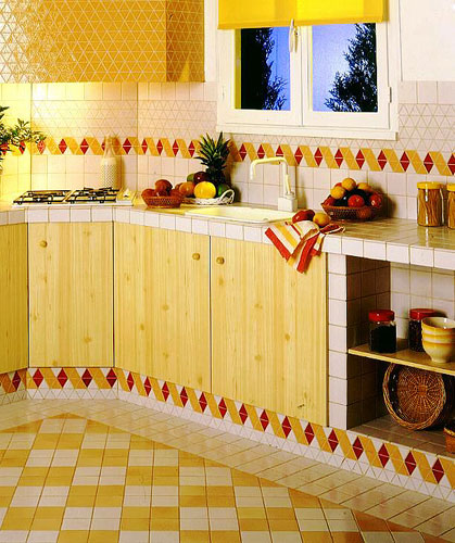 Emaux de Briare sol cuisine-Emaux de Briare